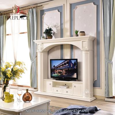 China Modern freestanding indoor molded electric pellet stove fireplace double sided stand alone propane electric fireplace mantel for sale