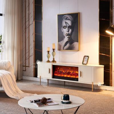 China Various Modern Styles Corner Interior Decoration Contemporary Fireplace Surround Modern Electric TV Stand Fireplace for sale