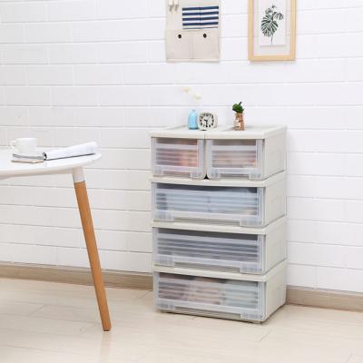 China Clear Sustainable Plastic Storage Drawer Storage Cabinet for sale