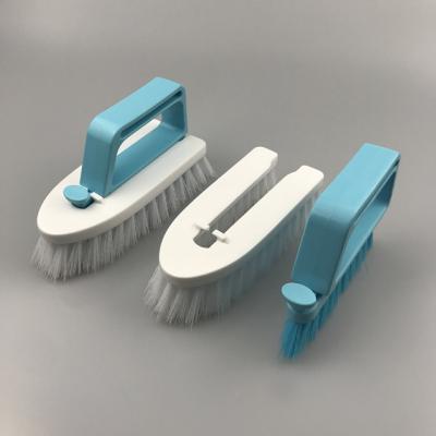 China Sustainable 2 in 1 universal scrub brush with removable grout brush for sale