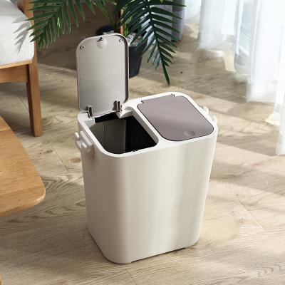 China High Quality Household Induction Type 2 Compartment Environmental Kitchen Recycle Bin for sale