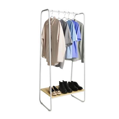 China Professional Single Pole Shelf Clothes Rails For Bedroom Shopping Clothing Racks With CE Certificate Over 600 People for sale