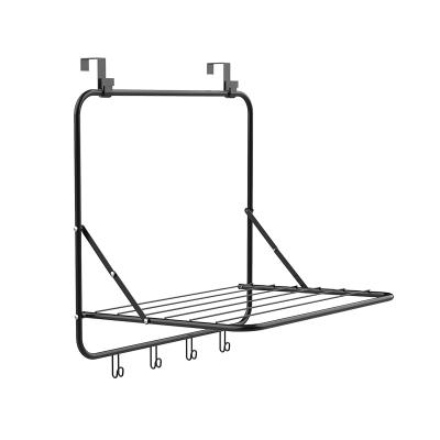 China New Design Minimalist 3M Bathroom Folding Clothes Hanger Rack Laundry Drying Racks For Wholesales for sale