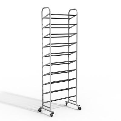 China Convertible Hot Selling 20 Pairs 10 Row Sneaker Rack Shoe Racks With Low Price for sale