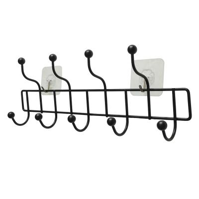 China Multifunctional Wall Mounted Metal Robe Hook Rack Hanger Stainless Steel Coat Hook Rails Viable for sale