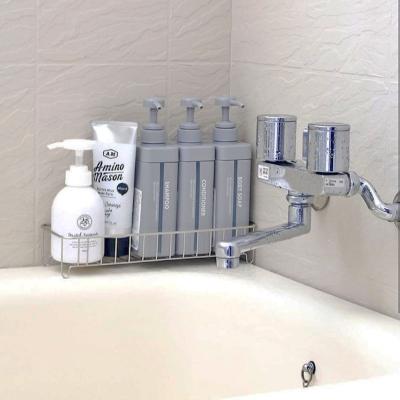 China Sustainable Corner Shower Caddy With Suction Wall Mounted No Drilling Rustproof Stainless Steel Storage Shelf No Drilling Corner Rack for sale