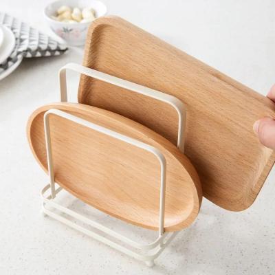 China Sustainable Kitchen Cutting Board Holder Rack Multi-size Cutting Board Organizer for sale