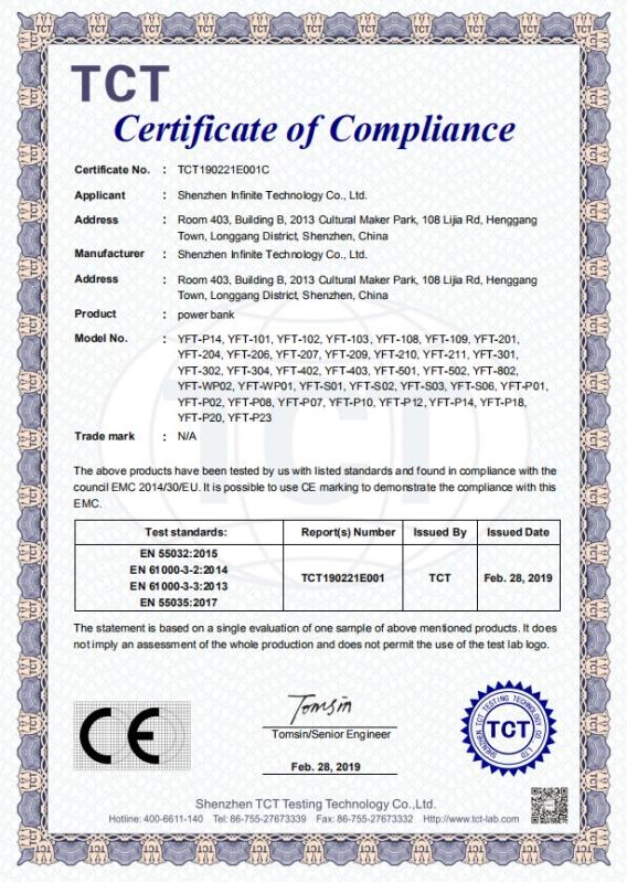 CE - Shenzhen Infinite Technology Co., Ltd.