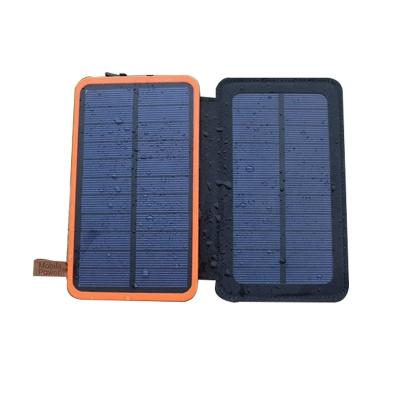 China With 2 solar panels powerbank 10000 mah multi solar panels disposable wireless mobile solar charger for sale