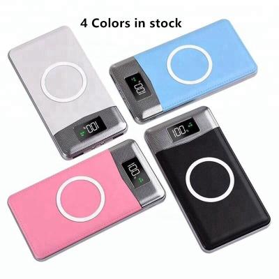 China Qi Power Bank 10000mAh Fast Charging Cover Colorful Wireless Powerbank Support Qi Wireless Power Bank For Smartphone for sale