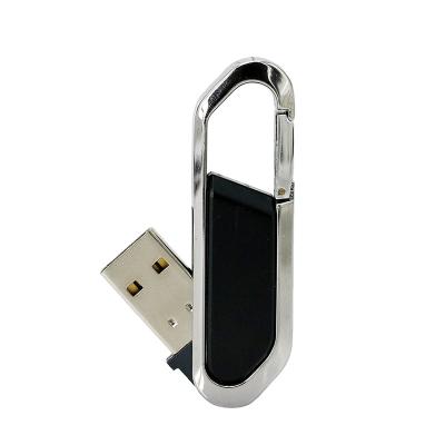 China Rectangle Leather Carabiner USB Reader 32G USB Flash Memory Stick 4G 8G 16G Computer Pendrive for sale