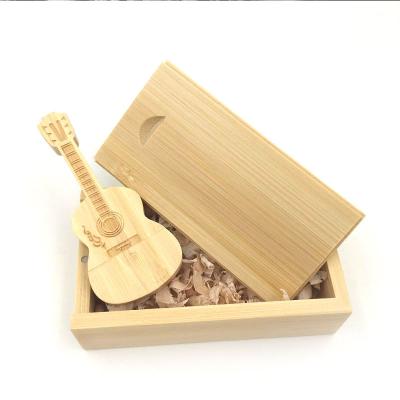 China Bulk Cheap Promotional Wooden Shape USB USB / 4GB 8gb 16gb 32gb 64gb usb drive card guita with OEM LOGO for sale