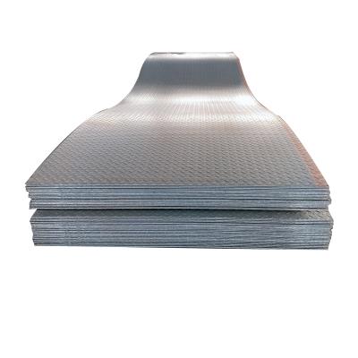 China Boat Plate Mild Steel Floor Building Material Checkered Plate Checkered Cross Linked Carbon Steel Sheet Plate for sale