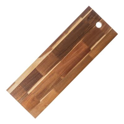 China Durable Style Rustic Design Rectangle Long Food Platter Sushi Cheese Cutting Serving Board With Hole for sale