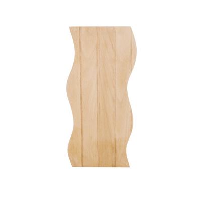 China Household Sustainable Nordic Breadboard Design Tray Water Ripple Wavy Beech Wood Cutting Board for sale