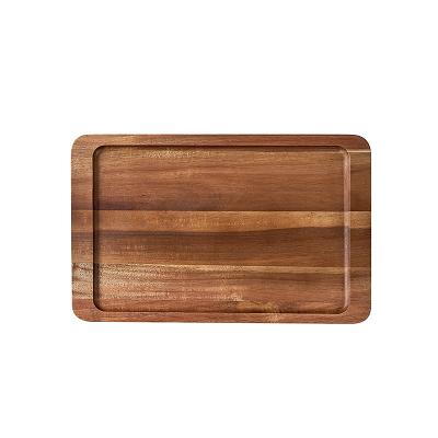 China Custom Made Luxury Oval Acacia Wood Serving Tray Viable For Dessert Appetizer Fruit Loaf for sale