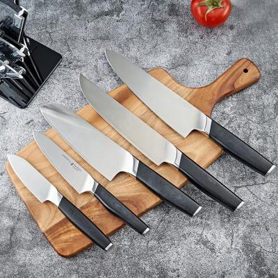 China 2022 New Durable Chef Knife Set Carbon Steel Knife Set Kitchen Knives Comfortable Handle 6pcs for sale