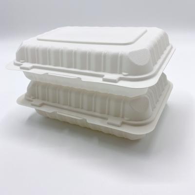 China Disposable Clamshell 1Compartment Compostable Lunch Box for sale