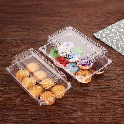 China Recyclable Disposable Bread Cake Box Cheese Mousse Clear Plastic Cake Box for sale