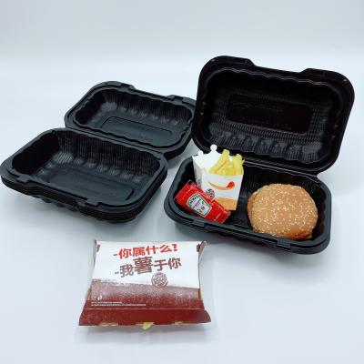 China Eco Friendly Burger Box Customized Hamburger Take Away Biodegradable Box Burger Lunch Box Biodegradable Hamburger Box Customized for sale