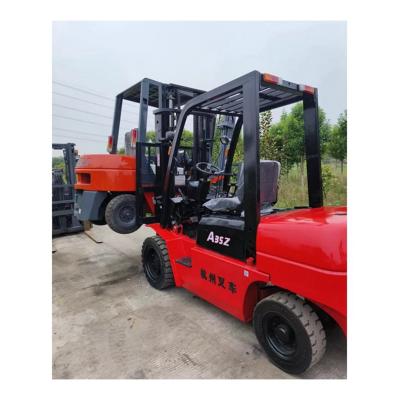 China Construction worksÂ   Long Life 3500Kg Forklift Used Cheap Second Hand Rated Lifting Capacity for sale