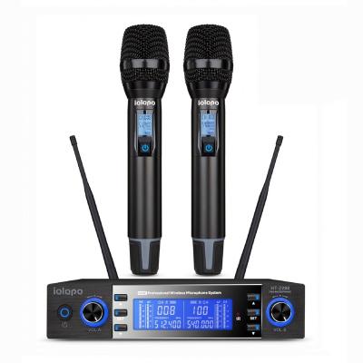 China iQlQPQ HT2288 Professional Handheld UHF Wireless Microphone Handheld Microphone Dynamic Karaoke MIC for sale