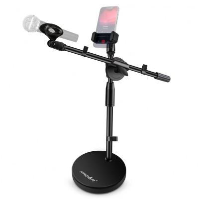 China Live Streaming Singing PROAR Z01 Adjustable Desktop Microphone Stand With Arm Mic Clip Phone Holder for sale