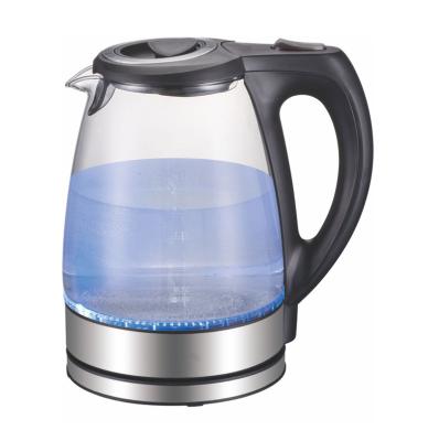 China 360 Degree Rotation Base Glass Electric Kettle with Blue Light, 1.7L Water Kettle, Home Appliance ETL 110V CE ROHS LFGB/220V GS for sale