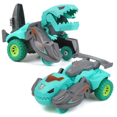 China Toy Dinosaur Chariots Racing Car Toy Impact Deformed Transform Toys Dinosaur Car Educational Gift For Children for sale