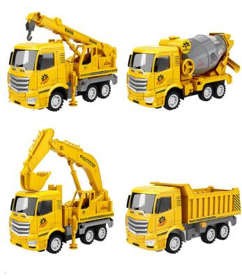 China Plastic Construction Toy Engineering Vehicle Toy Truck Crane Carrier Mixer Truck Excavator Kids Gift for sale