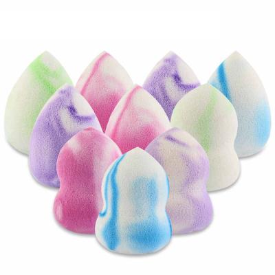 China 2021 Factory Customized Non-Latex Squash 10pcs Makeup Sponge Water Drop Hydrophilic Wet And Dry Makeup Egg Blast for sale