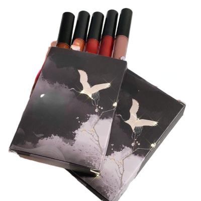 China New5Chinese Style Waterproof Lip Gloss Set Velvet Matte Beginner Student Finish White Lipstick for sale