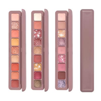 China Nine-color Fingertip Waterproof Eyeshadow Keyboard Instant Shimmer Stereo Matte Long Lasting Non Falling for sale