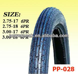 China Natural Rubber 2.75x18 Front Tire Ribbed Motorcycle 2.50-17,2.50-18,2.75-18 for sale