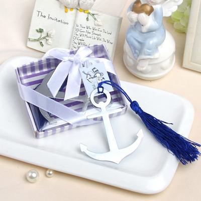 China Wedding Party Return Gifts Nautical Themed Silver Anchor Chrome Bookmark Wedding Favors Metal Boat Anchor Bookmarks For Book Baby Birthday Souvenir for sale