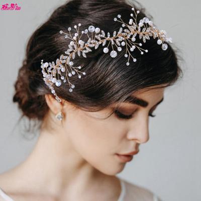 China Wedding Bridal Hair Accessories Crystal Wedding Hair Accessories Rhinestone Headband Flower Girl Hair Pieces Women Tiara Bridal Hair Jewelry for sale