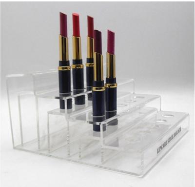 China Customized Customized Modern Ladies Lipstick Lip Gloss Display Stand Rack Storage Rack Clear Acrylic Box for sale