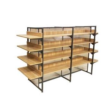 China Multi-storey chain store of store foods/vegetable.etc 5 layers multifunctional cargo wood display rack for sale