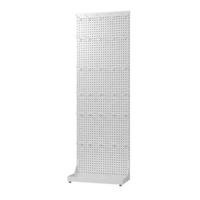 China Light Hanging Products Customized Supermarket Shelf Metal Pegboard Display Rack Free Rotating Display With Hook for sale