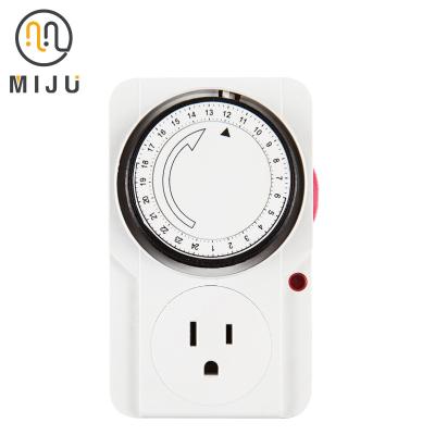 China US Mechanical Programmable Socket Relay Time PC 24 Hours Plug In Timer Switch 125v for sale