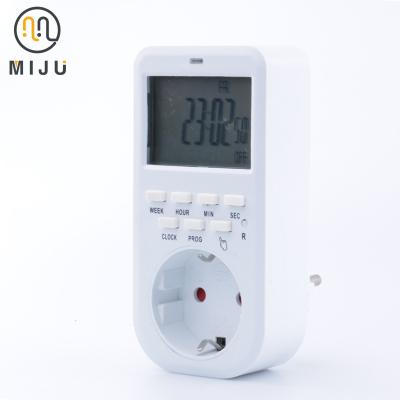 China PC EU hot sale high quality weekly programmable battery timer socket electronic socket for sale