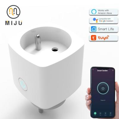 China Residential / Multipurpose French Type Mini Smart Socket Works With Tuya APP Wifi Remote Control Smart Socket for sale