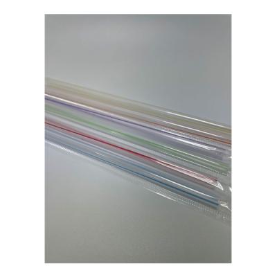 China Hot Selling Straws Various Colors Minimalist Hard Plastic Stripe Drinking Straws for sale