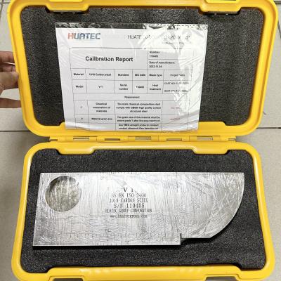 China IIW V1 Calibration Block In Carbon Steel Stainless Steel Accessories For Ultrasonic Flaw Detector for sale