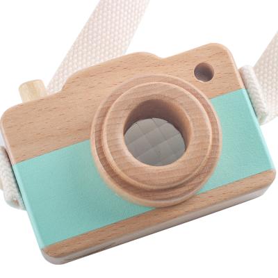 China China Supplier Hot Sale Style Kids Toy Camera Pink Creative First Education Wooden Camera Toys For Girl Gift for sale