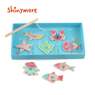 China Early Education Early Learning Wooden Game Fishing Toys For Children for sale