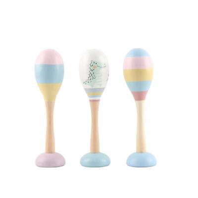 China New Design Early Education Children Learning Toys Maracas Early Educational Wooden Musical Instrument Toy For Kids for sale