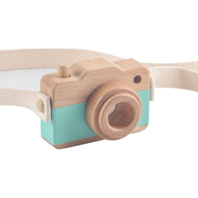 China Early Education Design Creative Decor Simulation Camera Hot Selling Toy Children Hobbies Wooden Camera Wooden Toy for sale