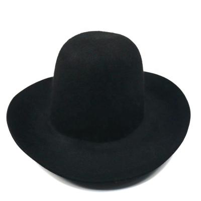 China Character Top Hat Luxury Unisex Felted Hat Felt Wide Brim Floppy Hats For Women for sale