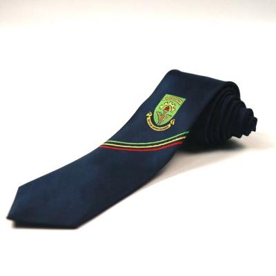 China Unique Navy Blue Men's Slim Ties School Tie With Logo Customized Size for sale